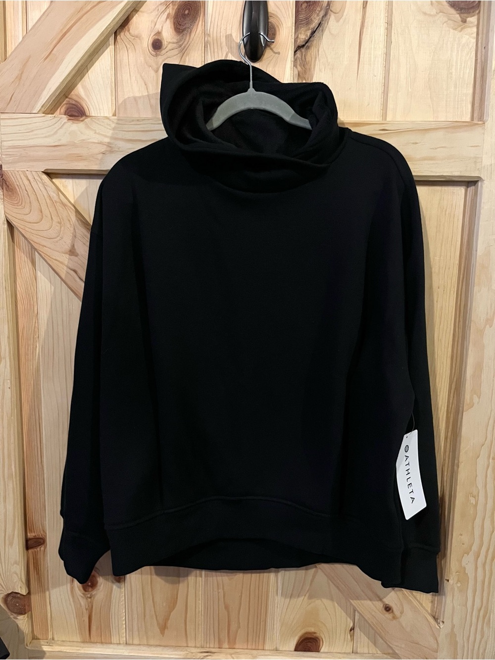 Athleta Cozy Karma Hoodie Sweatshirt Black NWT